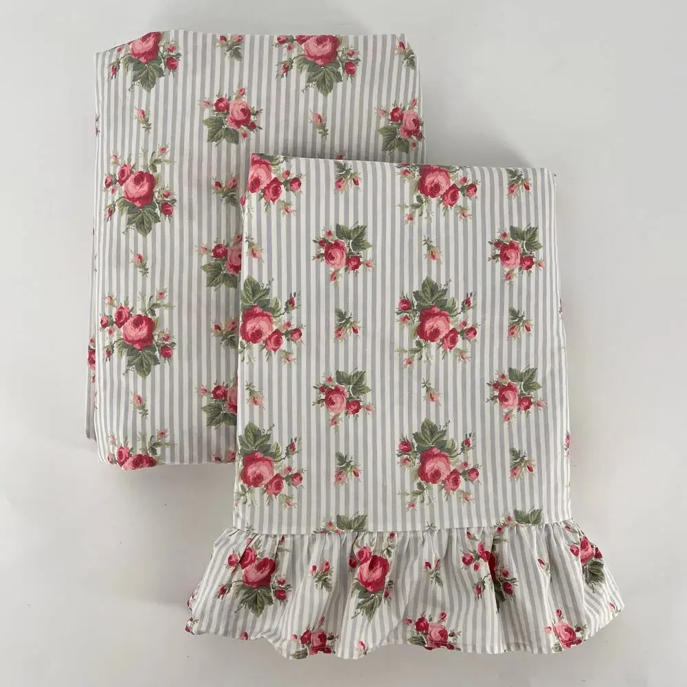 Ralph Lauren Emma Queen Sheets Cottagecore Vintage Flat & Fitted